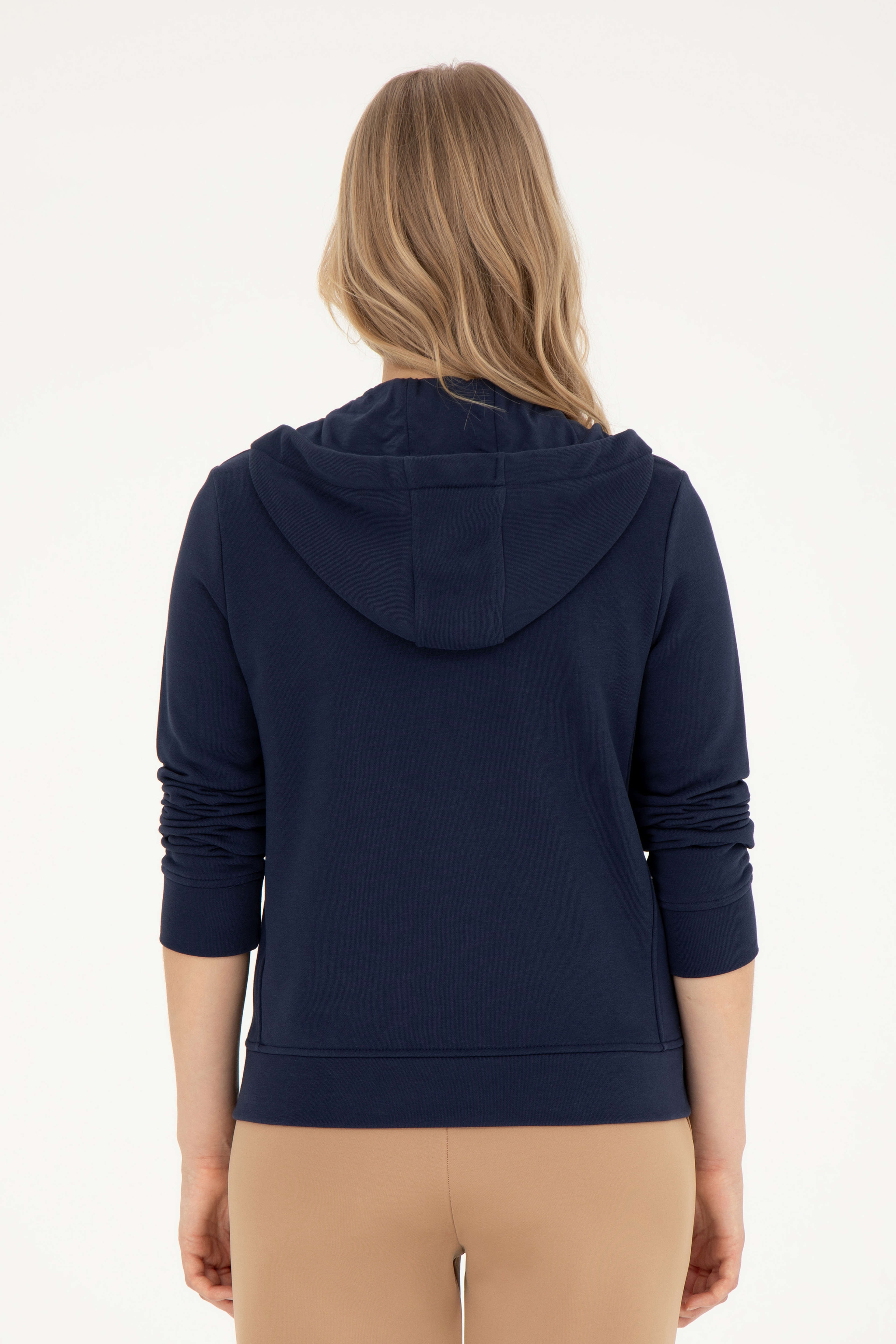 Kadın Lacivert Basic Sweatshirt - Image 5