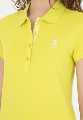 Kadın Fıstık Yeşili Basic Polo Yaka Tişört - 50289361048