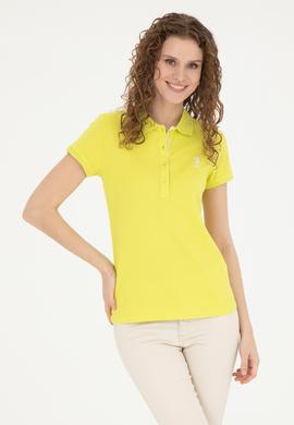 Kadın Fıstık Yeşili Basic Polo Yaka Tişört - 50289361048