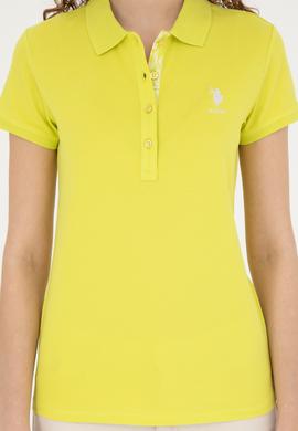 Kadın Fıstık Yeşili Basic Polo Yaka Tişört - 50289361048