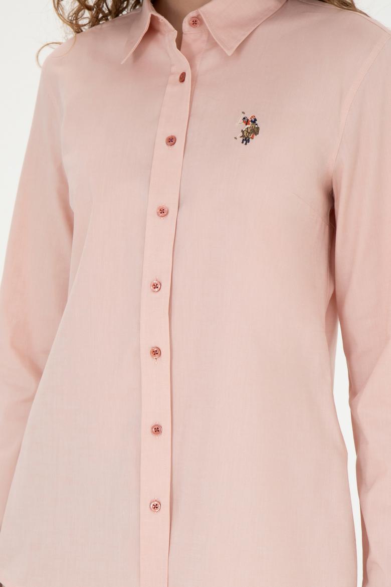 Kadın Pudra Uzun Kollu Basic Gömlek - 50283987028