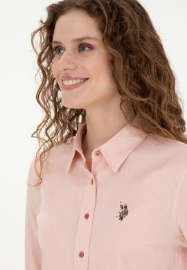 Kadın Pudra Uzun Kollu Basic Gömlek - 50283987028