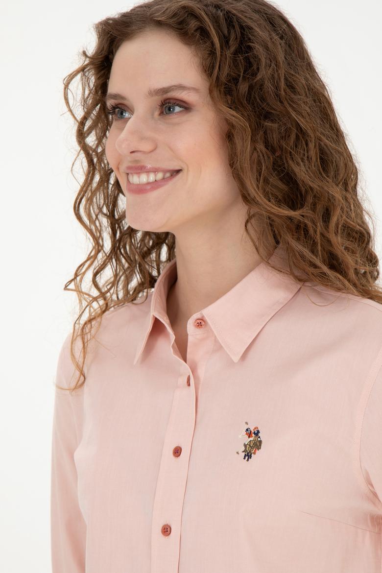 Kadın Pudra Uzun Kollu Basic Gömlek - 50283987028