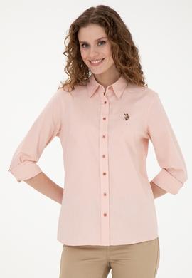 Kadın Pudra Uzun Kollu Basic Gömlek - 50283987028