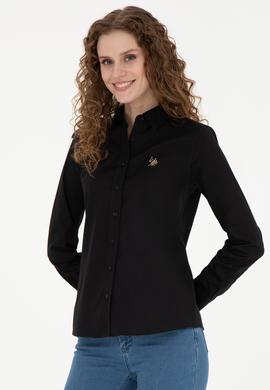 Kadın Siyah Uzun Kollu Basic Gömlek - 50283987033