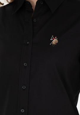 Kadın Siyah Uzun Kollu Basic Gömlek - 50283987033