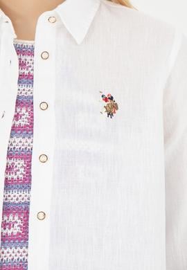 Kadın Beyaz Uzun Kollu Basic Gömlek - 50283991042