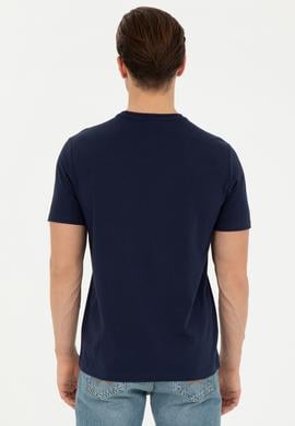 Erkek Lacivert Basic Tişört - 50284618051
