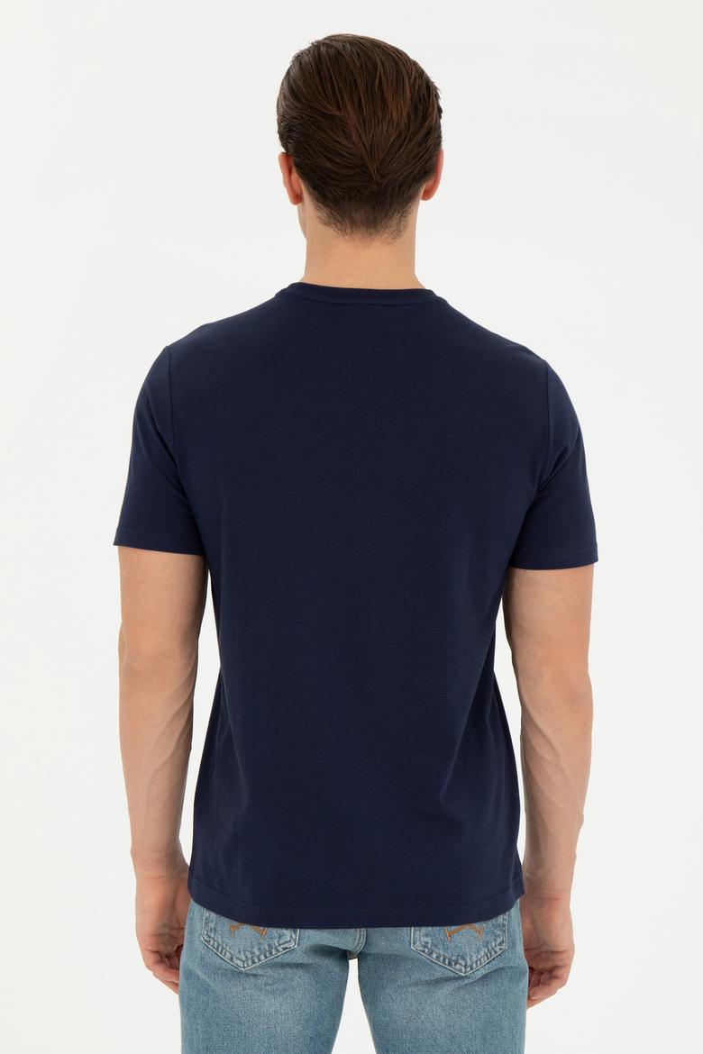 Erkek Lacivert Basic Tişört - 50284618051