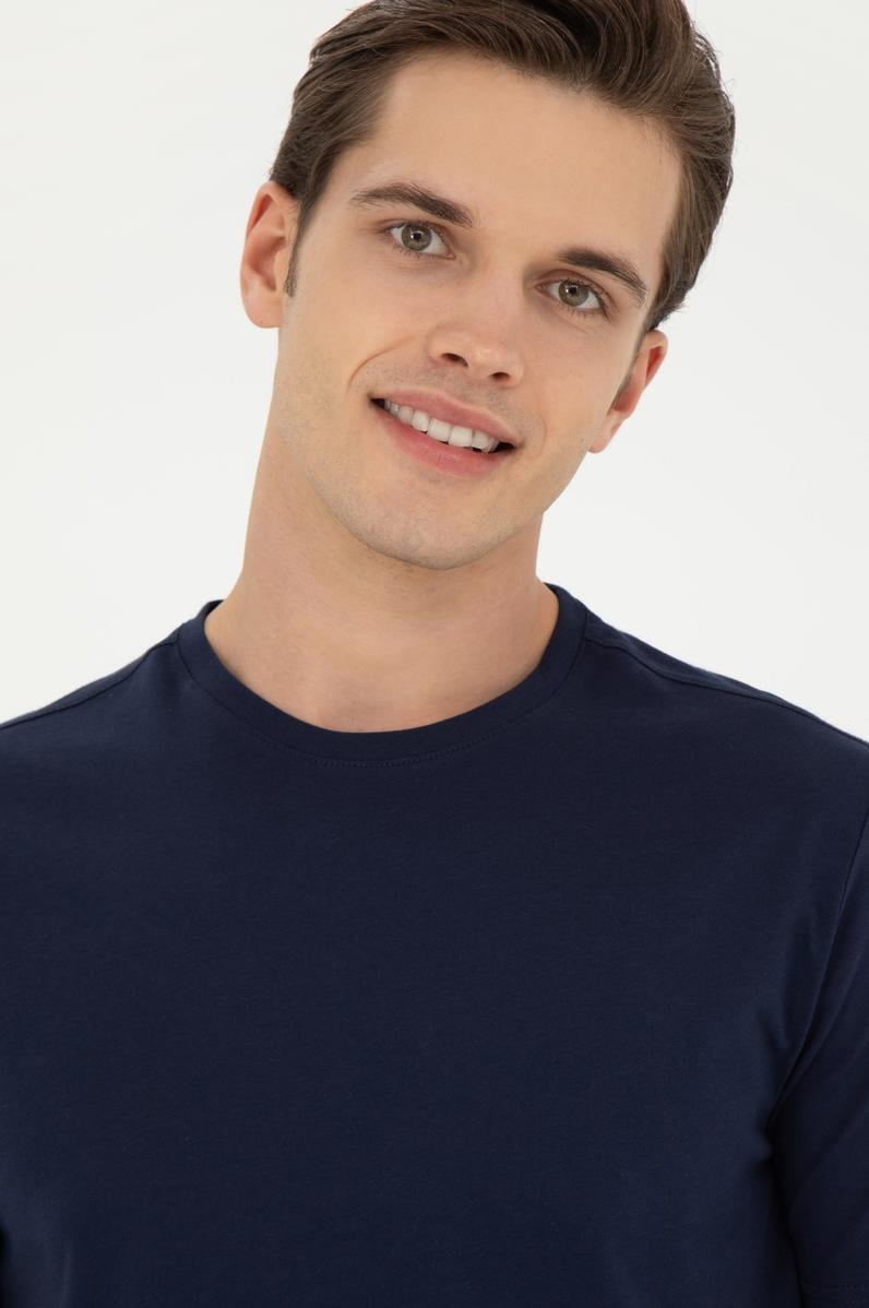 Erkek Lacivert Basic Tişört