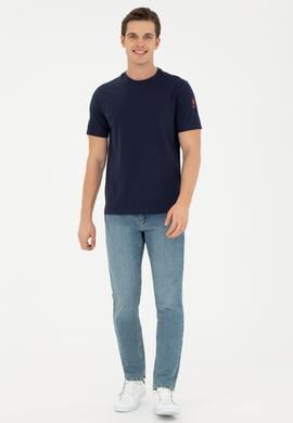 Erkek Lacivert Basic Tişört - 50284618051