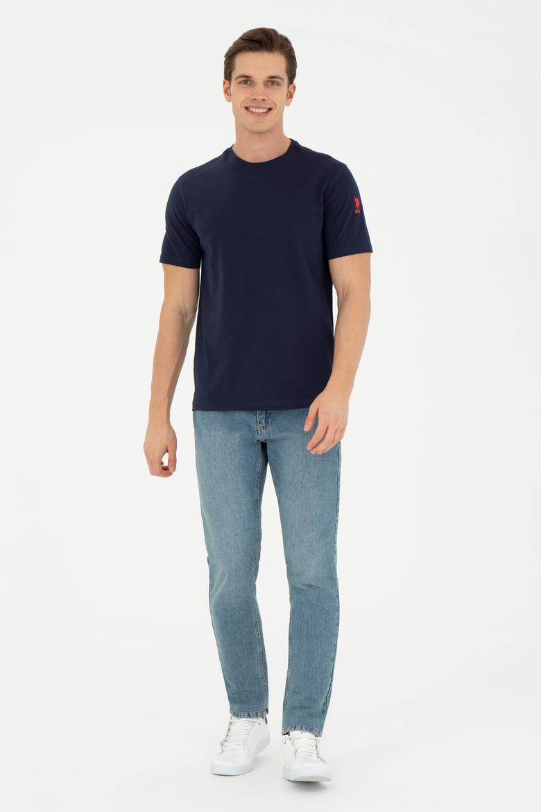 Erkek Lacivert Basic Tişört - 50284618051