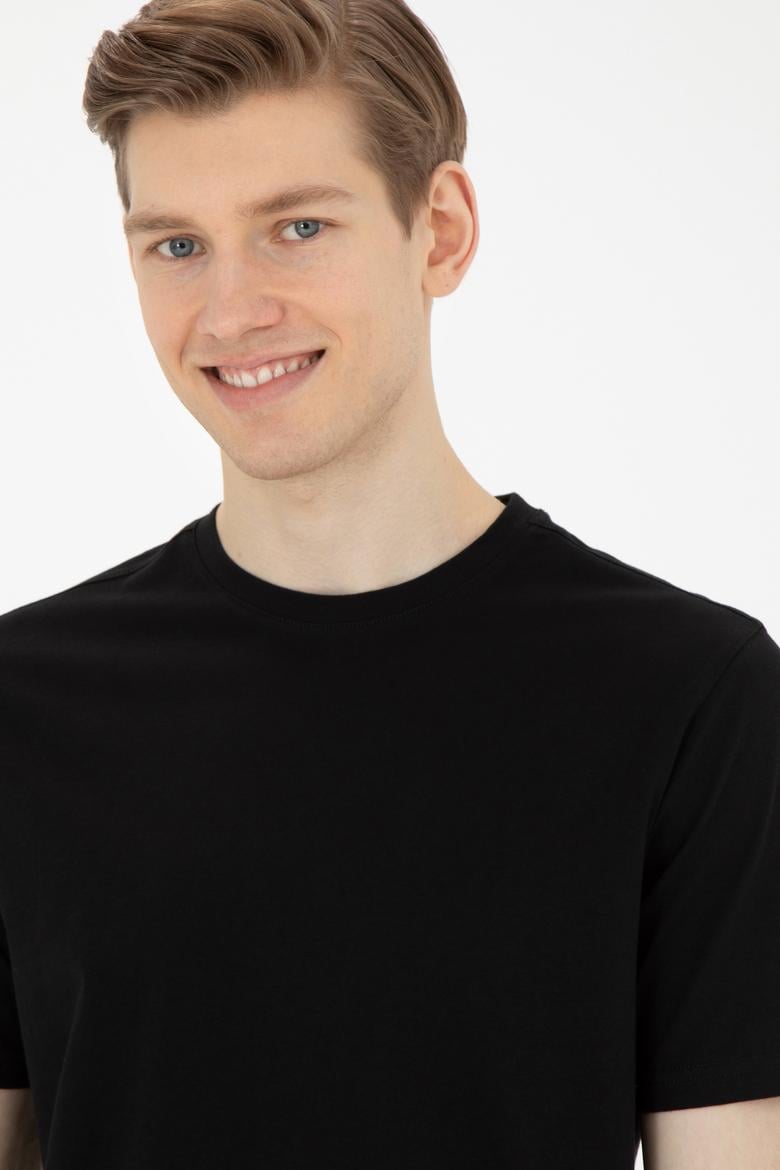 Erkek Siyah Basic Tişört - 50284618099
