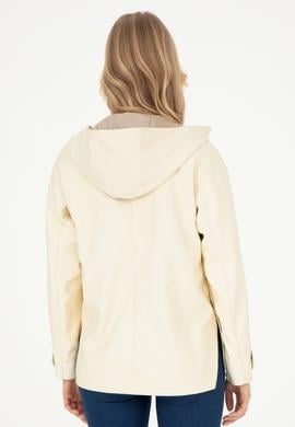 Kadın Ekru Deri Ceket - 50288630003