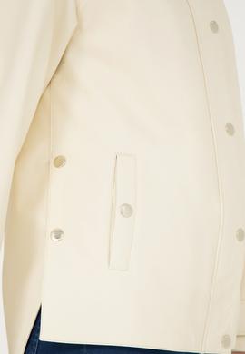 Kadın Ekru Deri Ceket - 50288630003