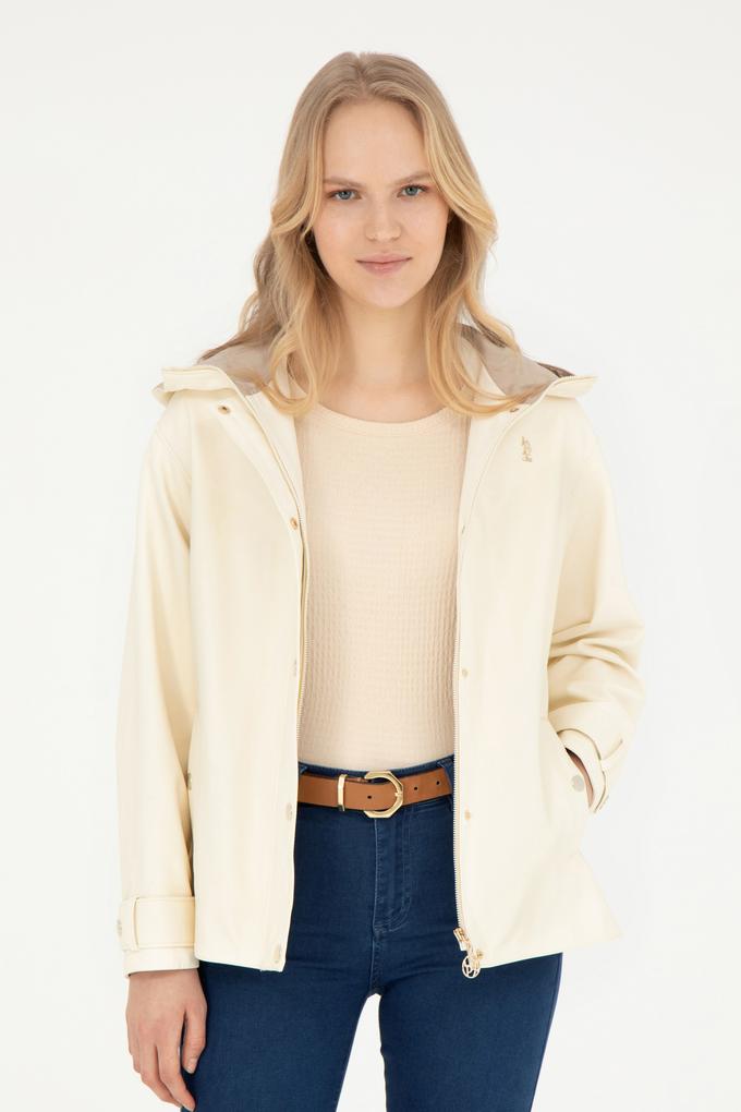 Kadın Ekru Deri Ceket