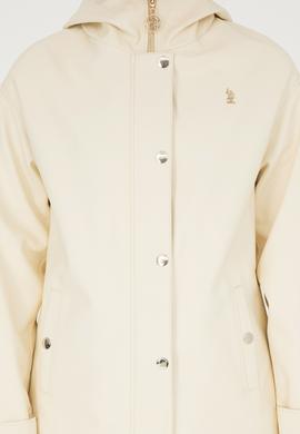 Kadın Ekru Deri Ceket - 50288630003