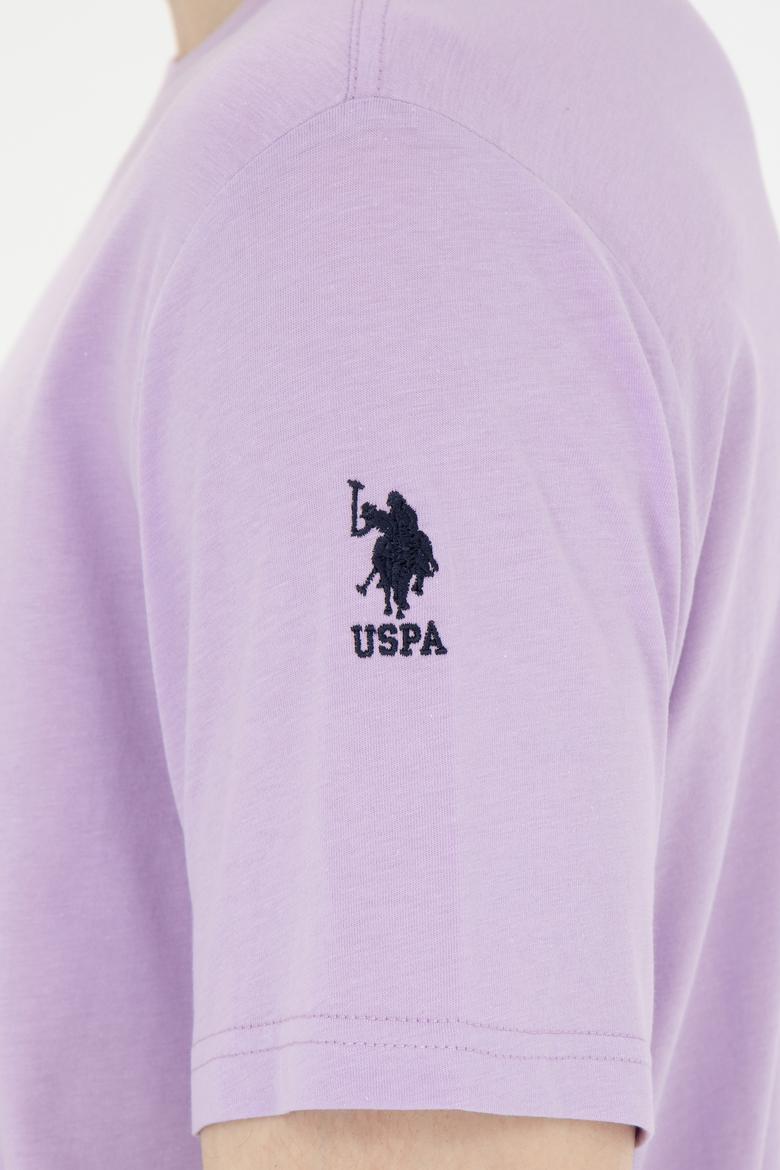 Erkek Lila Basic Tişört - 50284618069