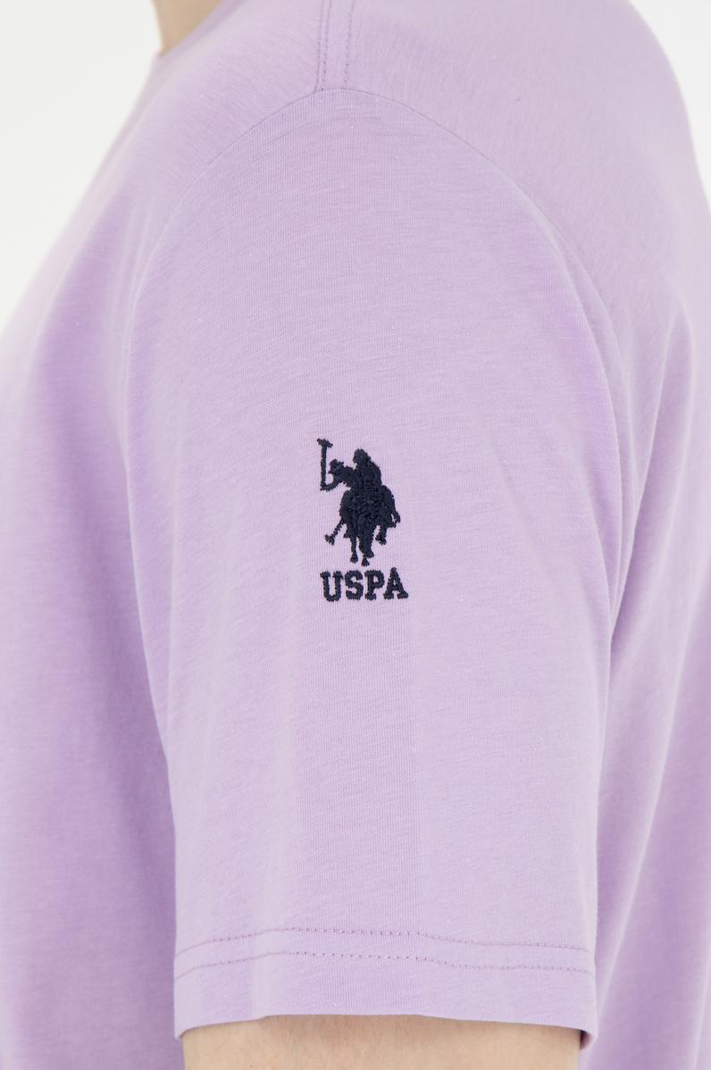 Erkek Lila Basic Tişört