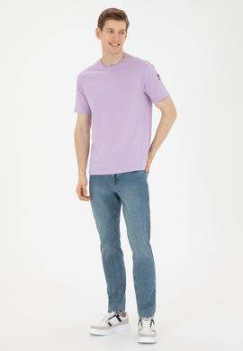Erkek Lila Basic Tişört - 50284618069