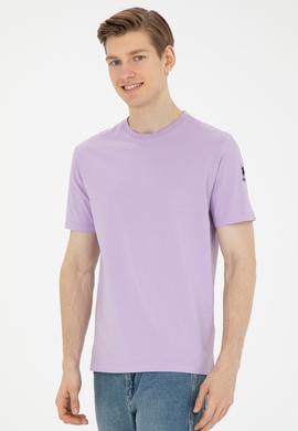 Erkek Lila Basic Tişört - 50284618069