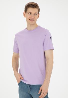 Erkek Lila Basic Tişört - 50284618069