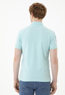 Erkek Su Yeşili Basic Tişört - 50284633146