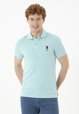 Erkek Su Yeşili Basic Tişört - 50284633146