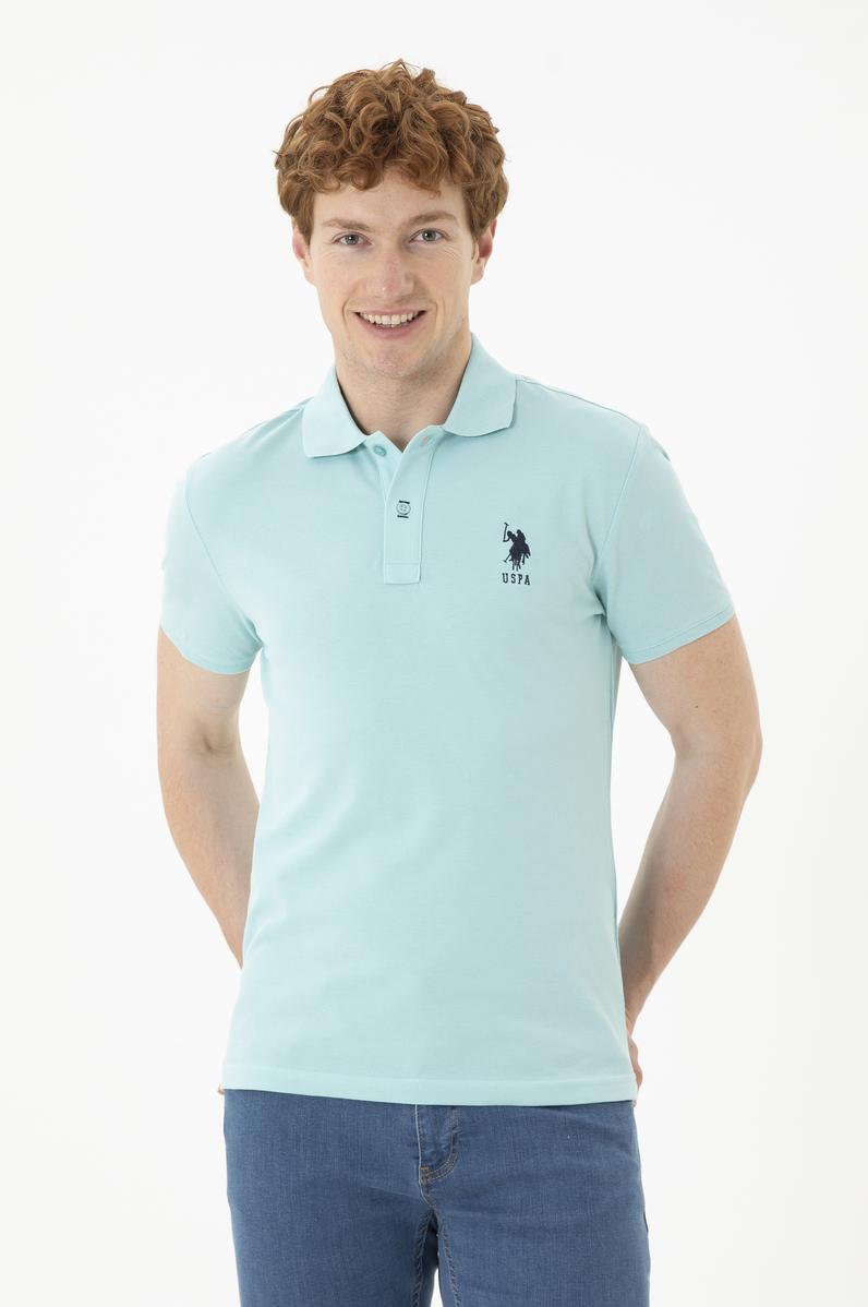 Erkek Su Yeşili Basic Tişört