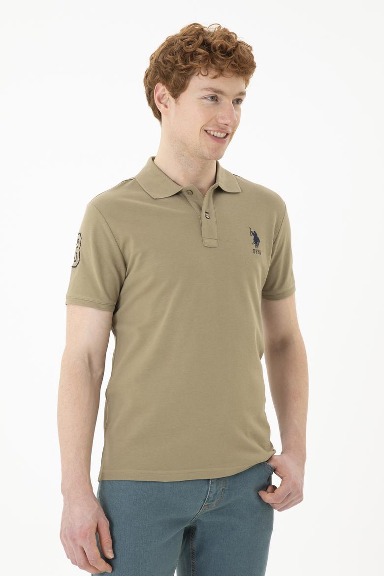 Erkek Haki Basic Tişört - 50284633236