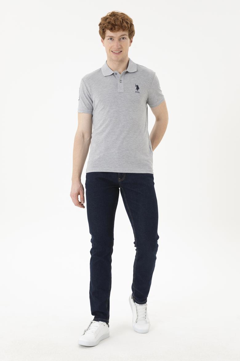 Erkek Gri Melanj Basic Tişört - 50284633156