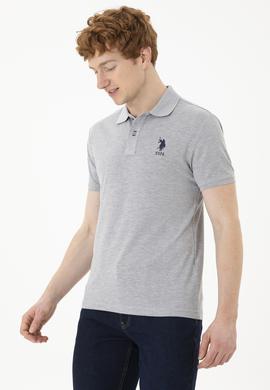 Erkek Gri Melanj Basic Tişört - 50284633156