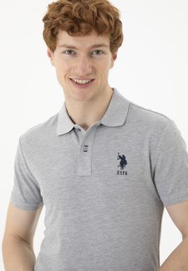 Erkek Gri Melanj Basic Tişört - 50284633156