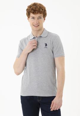 Erkek Gri Melanj Basic Tişört - 50284633156