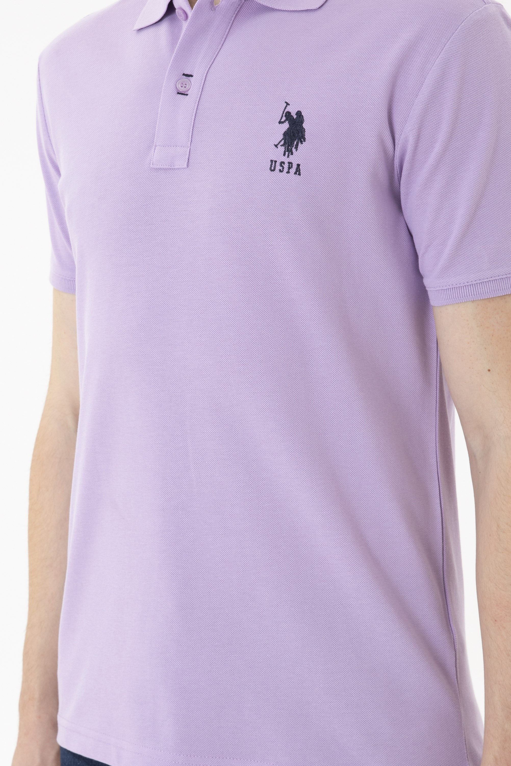 Erkek Lila Basic Tişört - Image 6