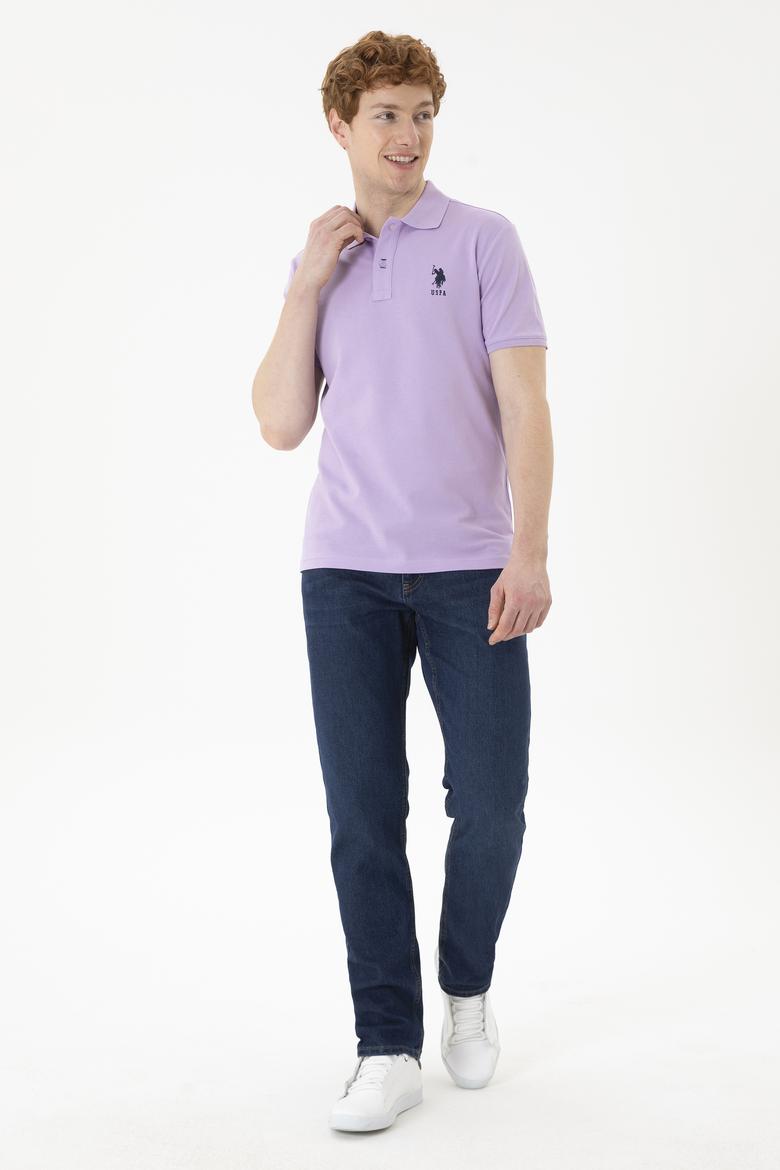 Erkek Lila Basic Tişört - 50284633051