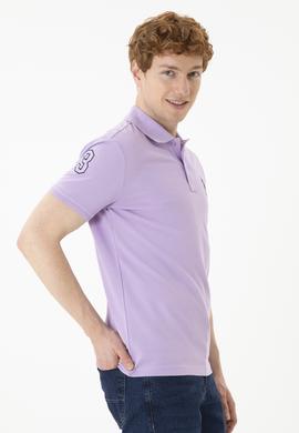 Erkek Lila Basic Tişört - 50284633051