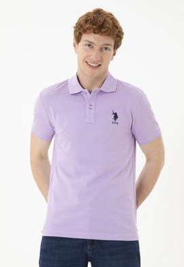 Erkek Lila Basic Tişört - 50284633051