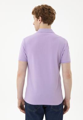 Erkek Lila Basic Tişört - 50284633051