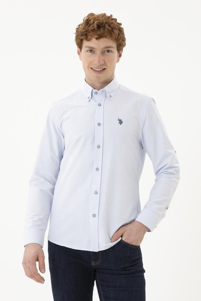 Erkek Açık Mavi Uzun Kollu Gömlek