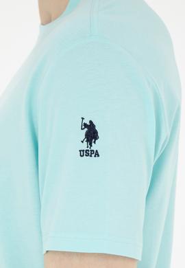 Erkek Su Yeşili Basic Tişört - 50284618114