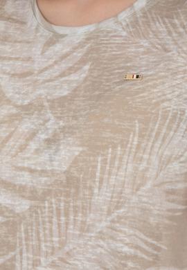 Kadın Açık Haki Bisiklet Yaka Tişört - 50286047003