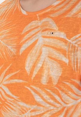 Kadın Turuncu Bisiklet Yaka Tişört - 50286047013