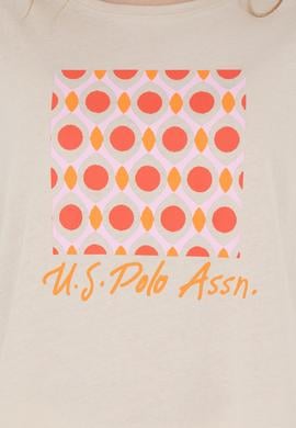 Kadın Krem Bisiklet Yaka Tişört - 50286051016