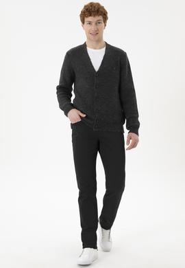 Erkek Regular Fit Siyah Kanvas Pantolon - 50256592019