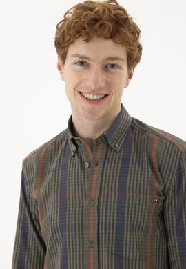 Erkek Haki Uzun Kollu Gömlek - 50272345009