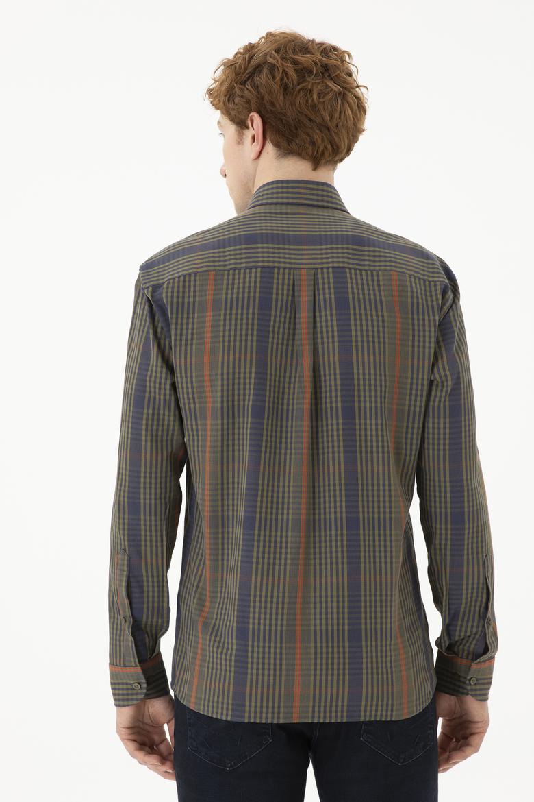 Erkek Haki Uzun Kollu Gömlek - 50272345009