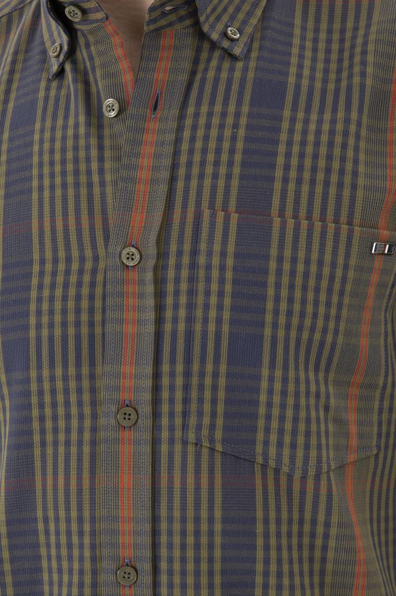 Erkek Haki Uzun Kollu Gömlek