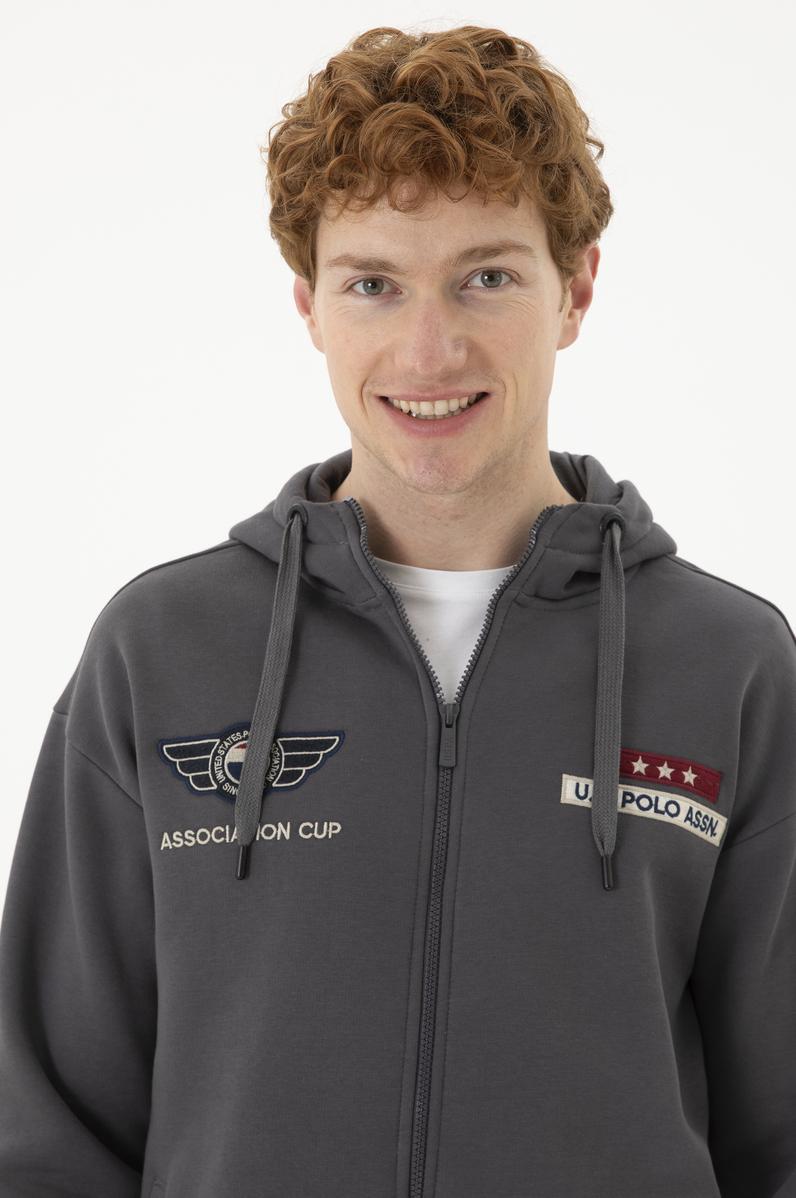 Erkek Antrasit Örme Hırka