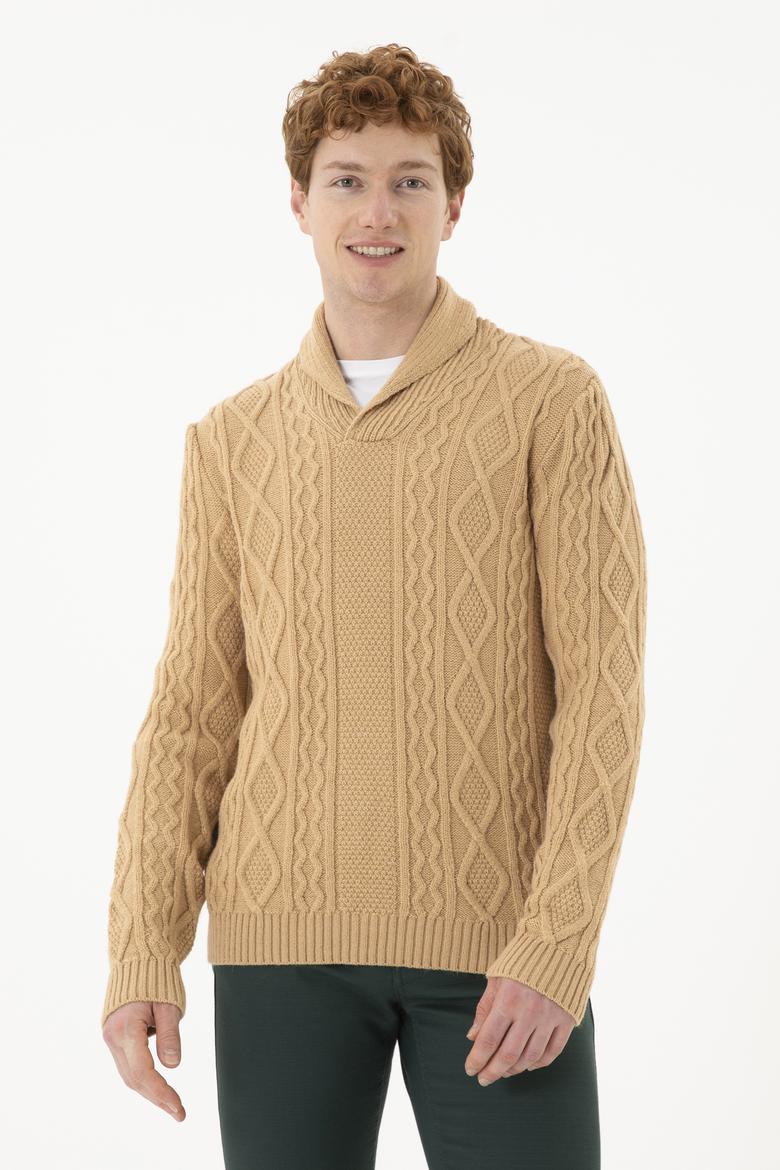 Erkek Kum Melanj V Yaka Kazak - 50270964008